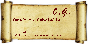 Osváth Gabriella névjegykártya
