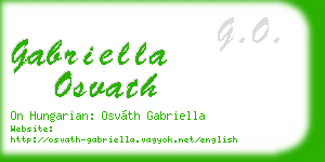 gabriella osvath business card